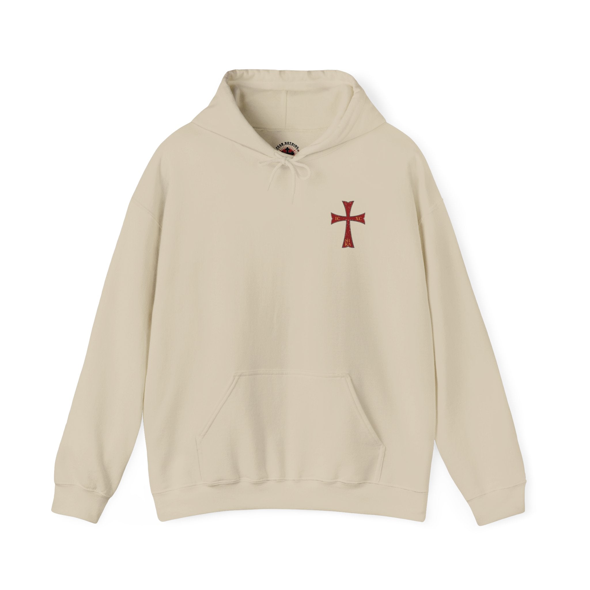 "Jesus Christ Conquers" - Crimson Templar Cross Hoodie