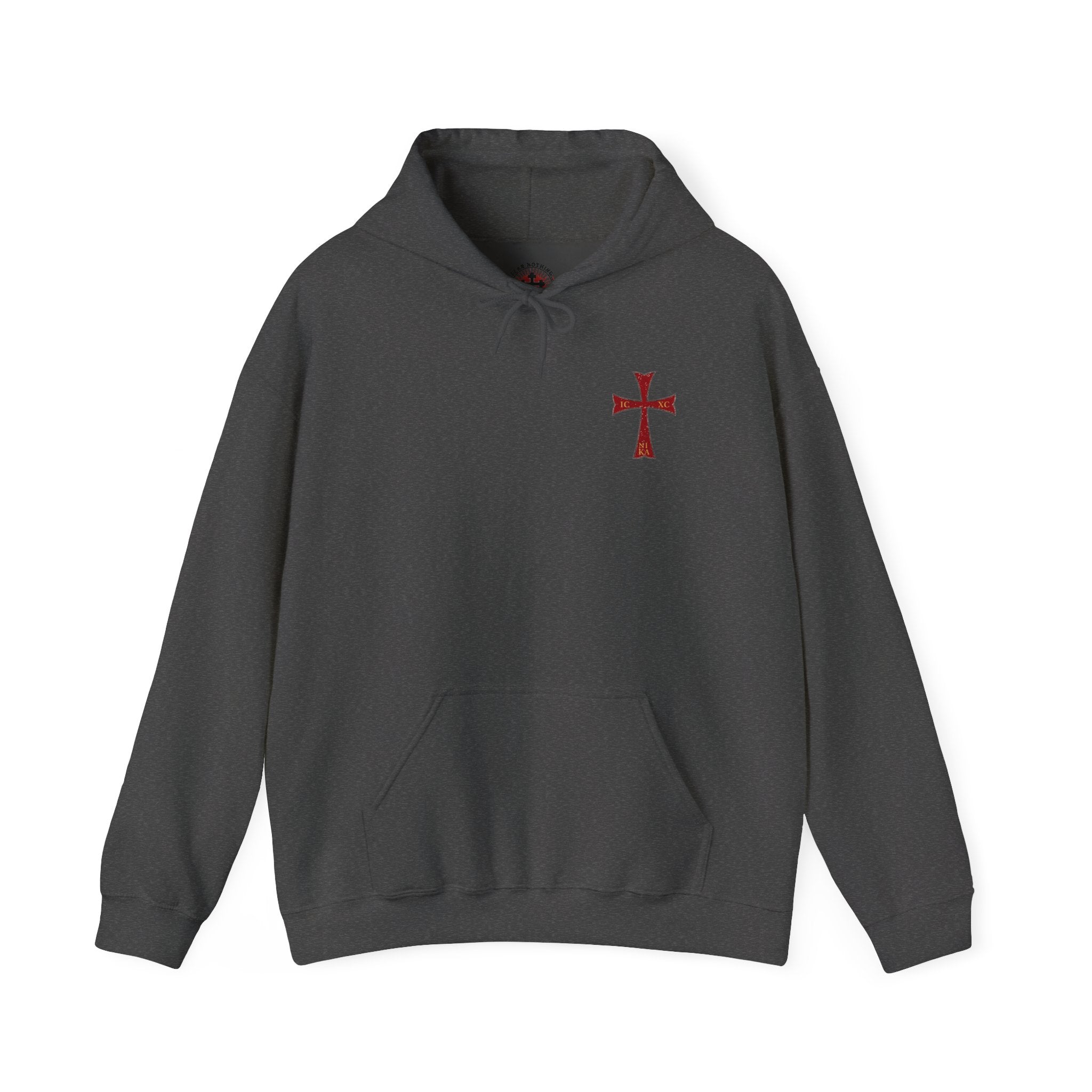 "Jesus Christ Conquers" - Crimson Templar Cross Hoodie