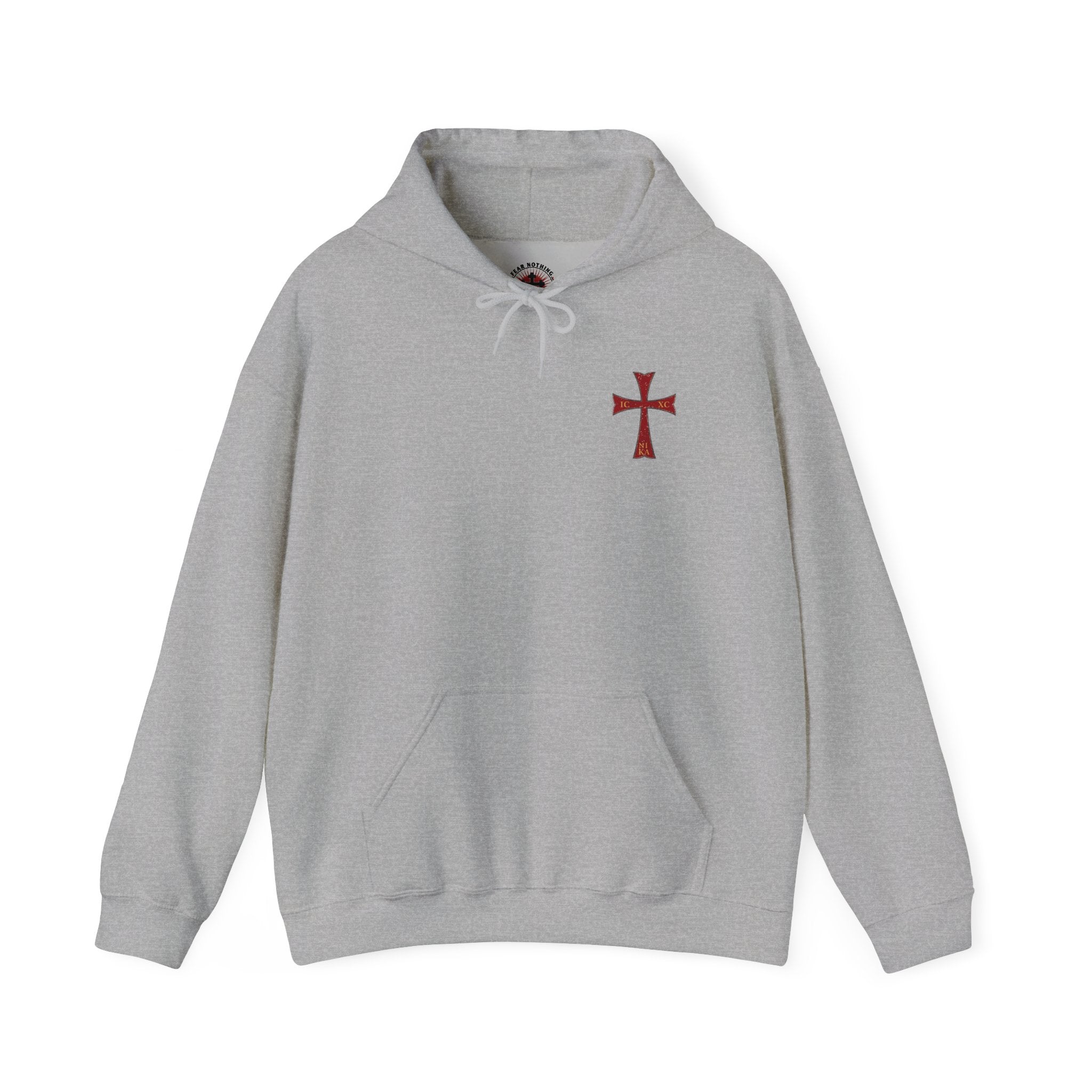 "Jesus Christ Conquers" - Crimson Templar Cross Hoodie