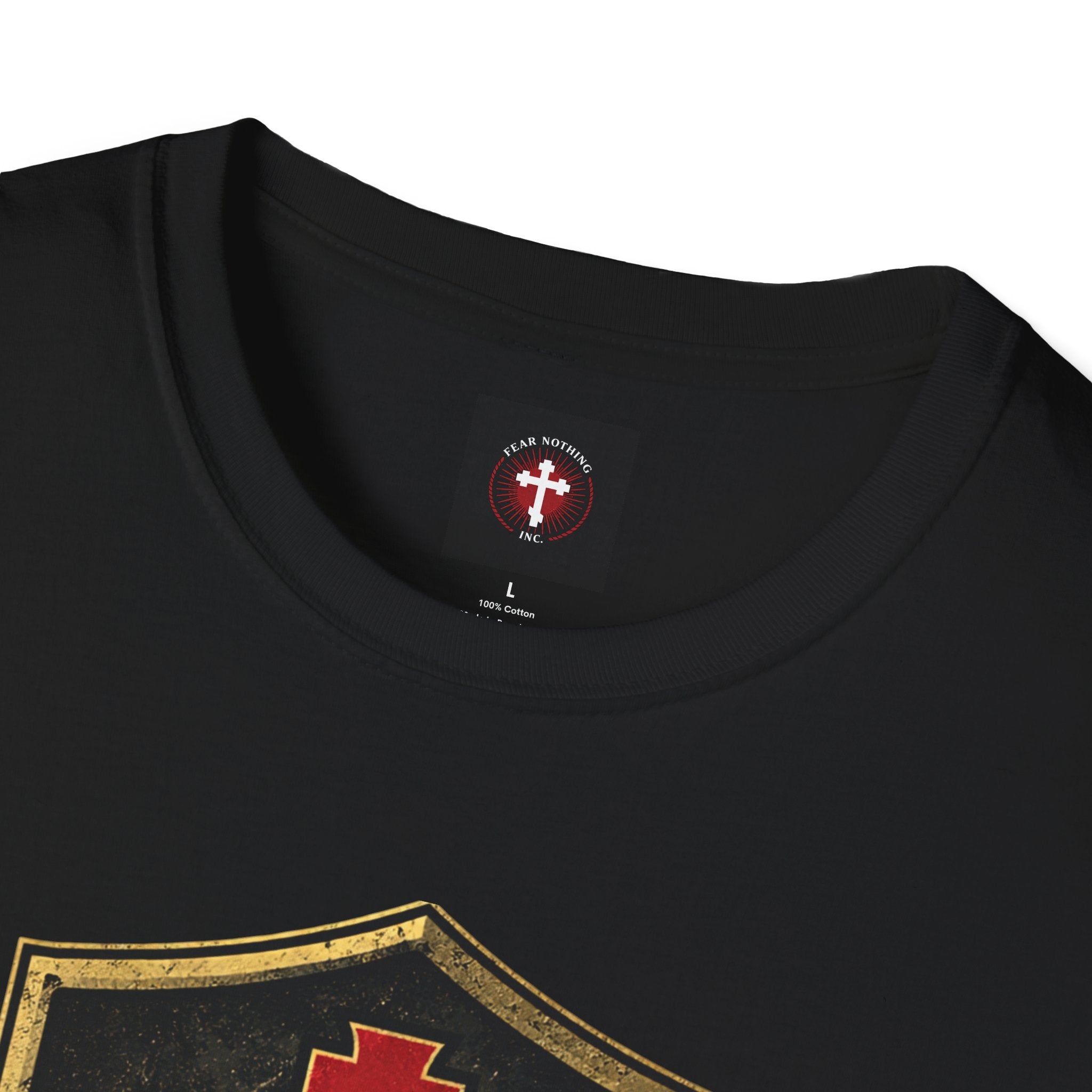 Christian Shield T-Shirt — Red Cross ‘Milites Christi’ Faith Tee