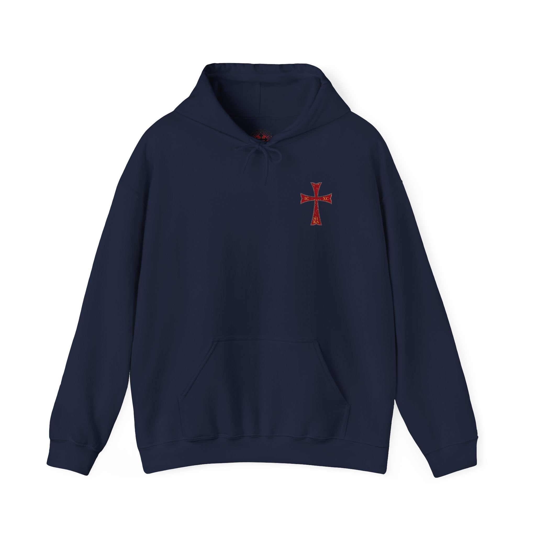 "Jesus Christ Conquers" - Crimson Templar Cross Hoodie
