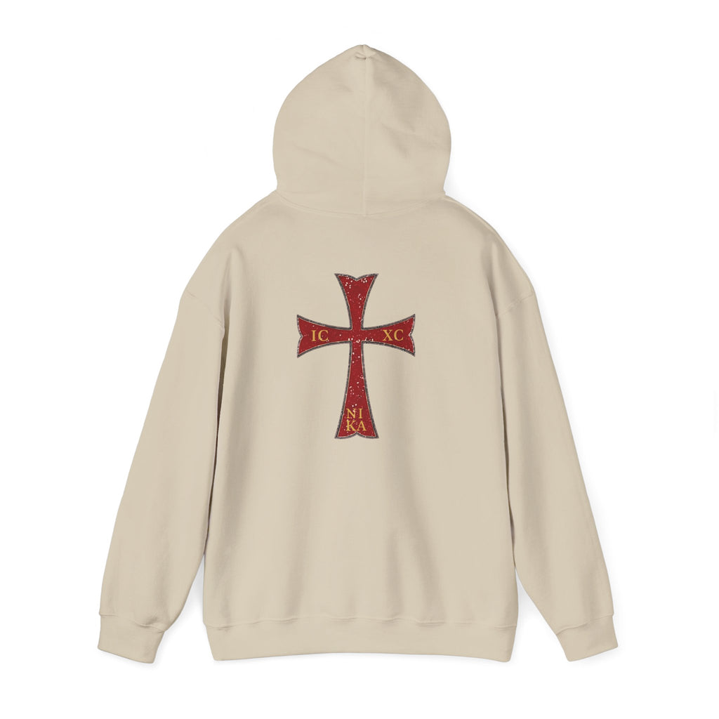 "Jesus Christ Conquers" - Crimson Templar Cross Hoodie
