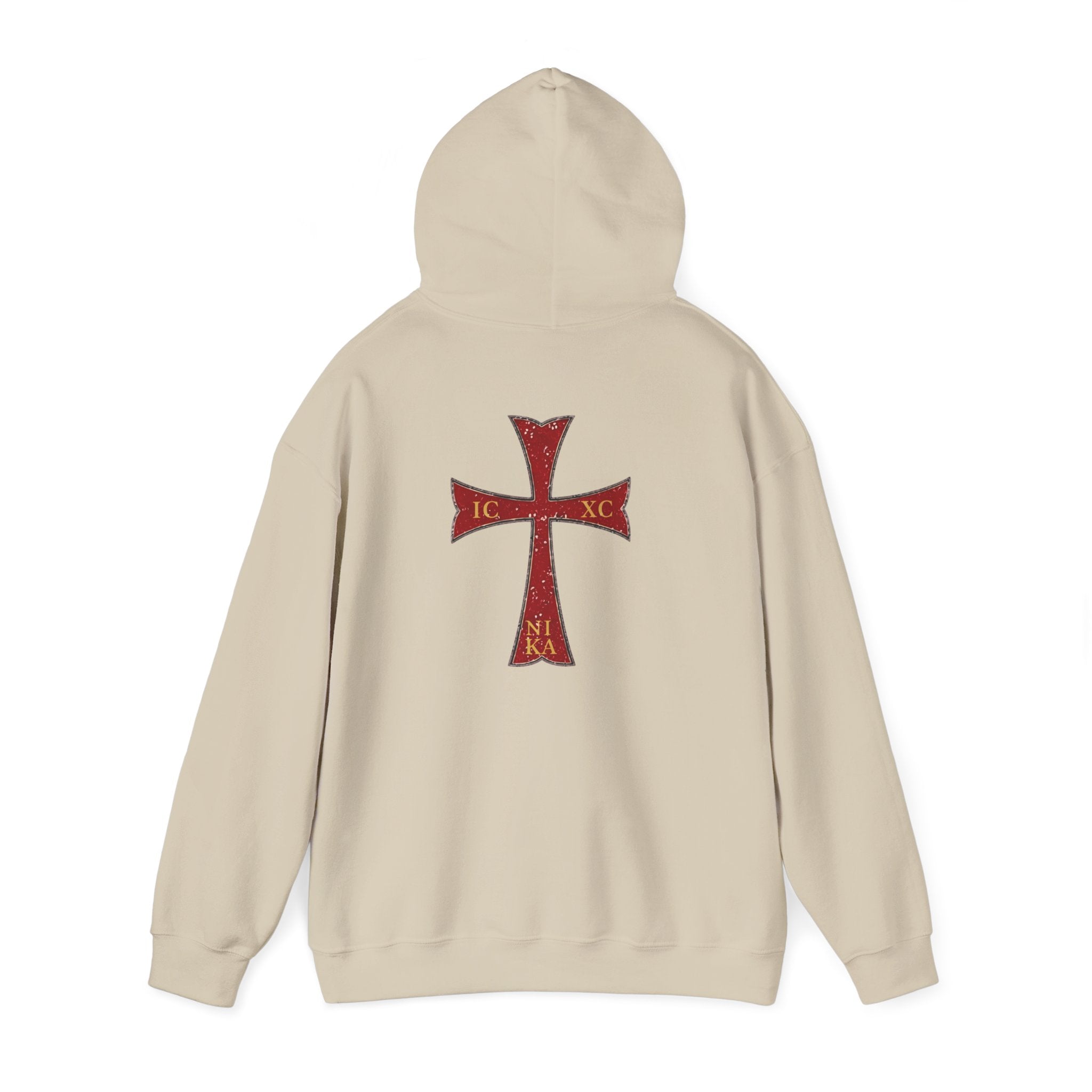 "Jesus Christ Conquers" - Crimson Templar Cross Hoodie