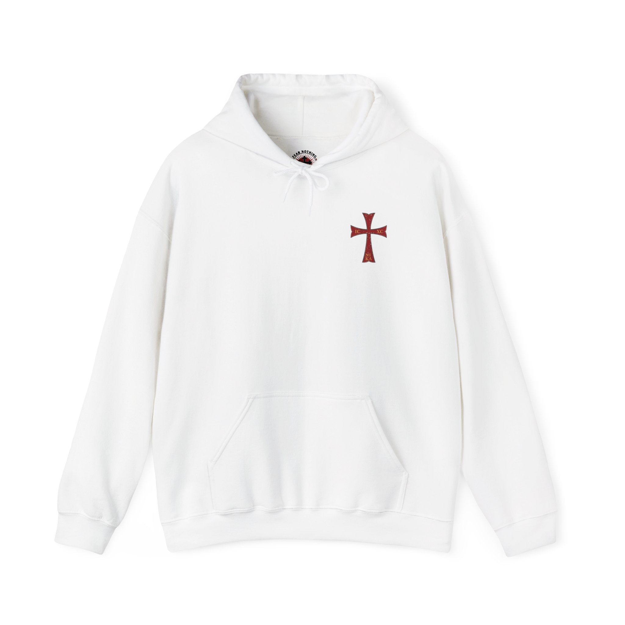 "Jesus Christ Conquers" - Crimson Templar Cross Hoodie