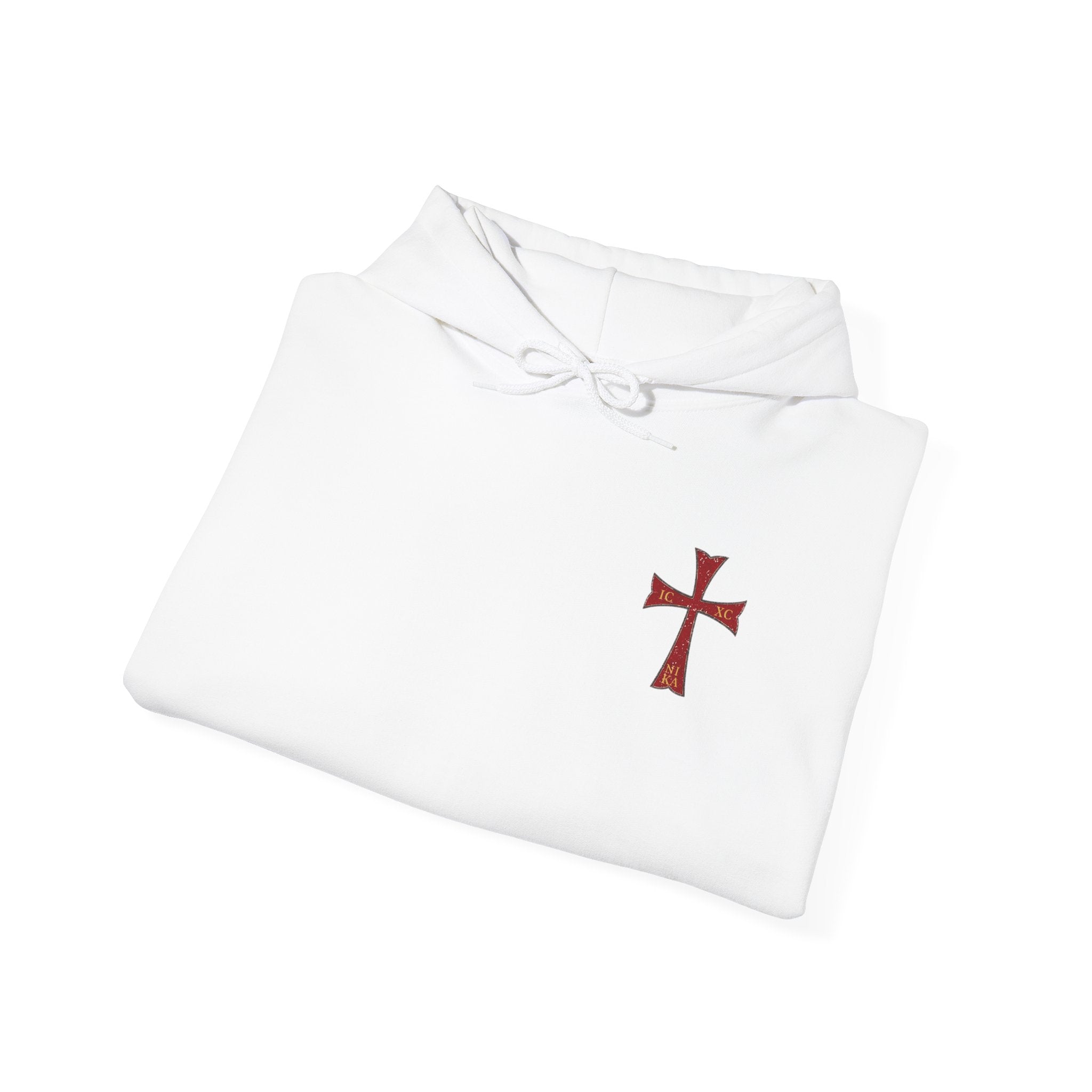 "Jesus Christ Conquers" - Crimson Templar Cross Hoodie