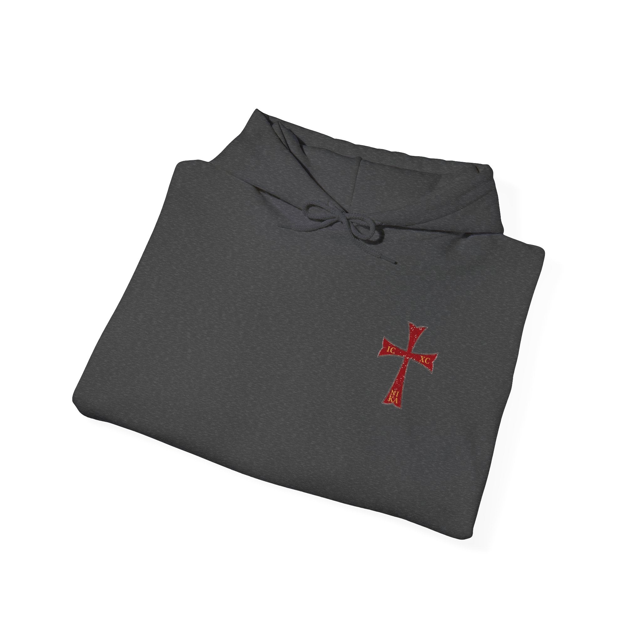 "Jesus Christ Conquers" - Crimson Templar Cross Hoodie