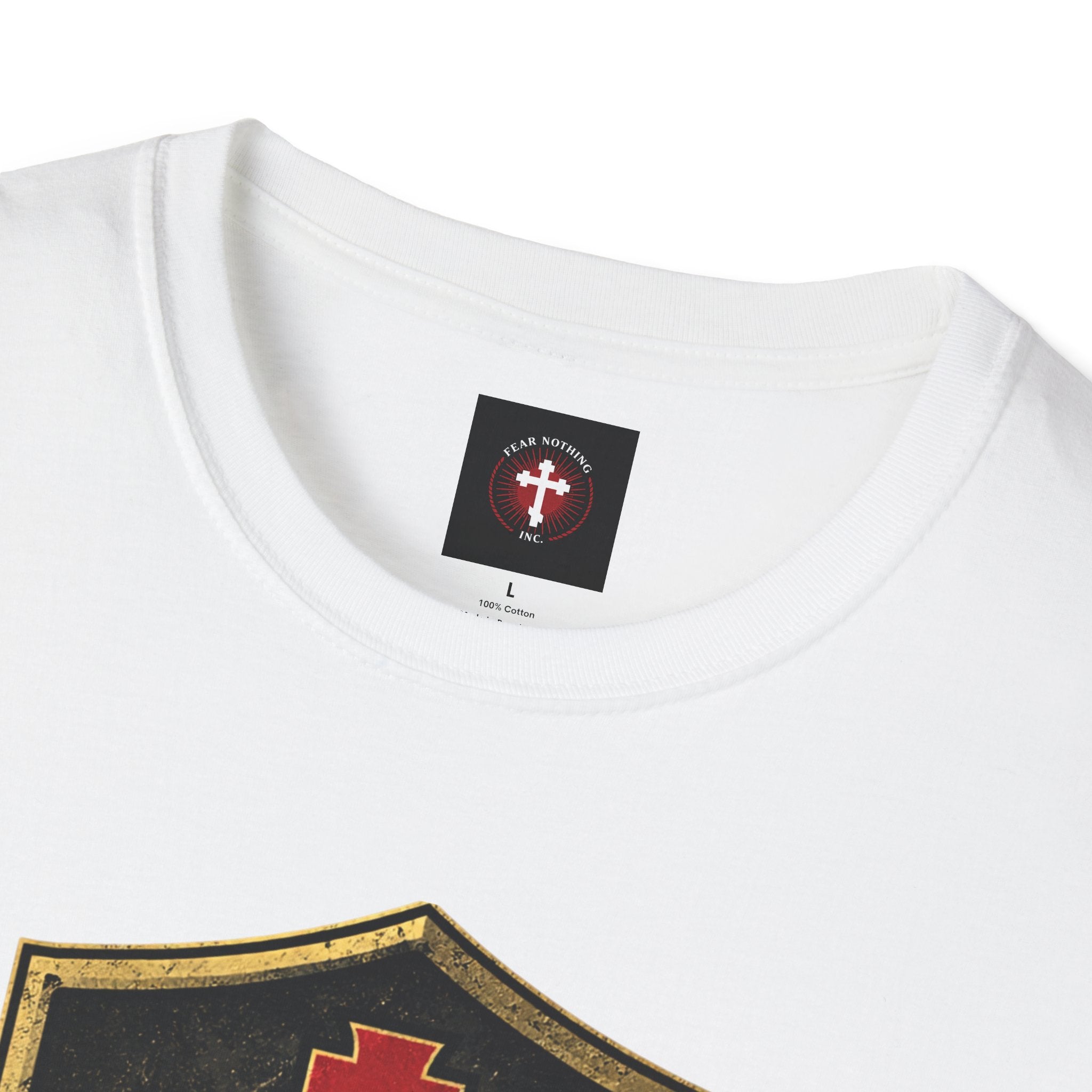 Christian Shield T-Shirt — Red Cross ‘Milites Christi’ Faith Tee