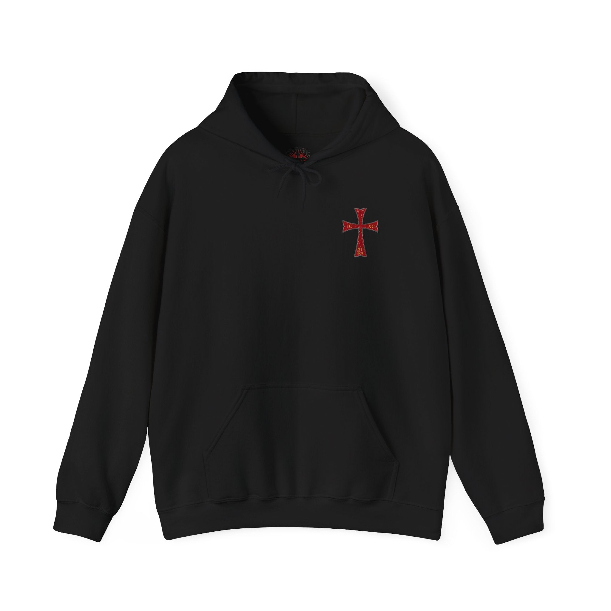 "Jesus Christ Conquers" - Crimson Templar Cross Hoodie