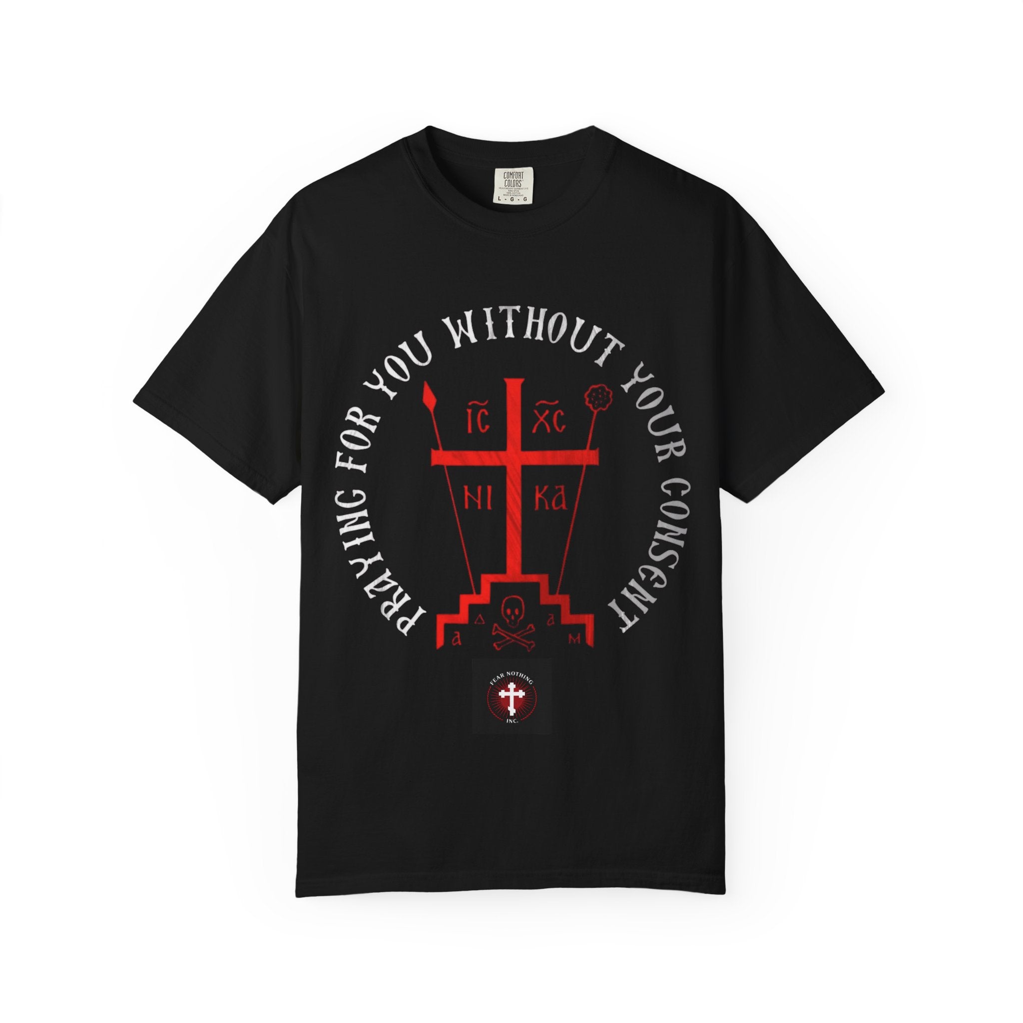 Christian Cross T-Shirt — IC XC NIKA Minimalist Orthodox Design